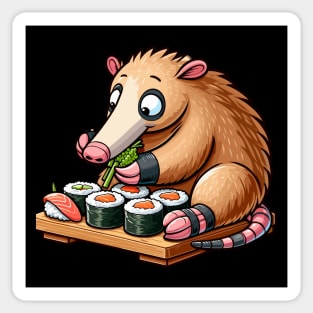 Aardvark Eating Sushi Sticker